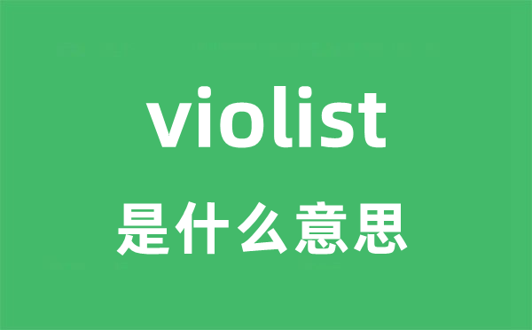 violist是甚么意义