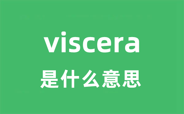 viscera是甚么意义