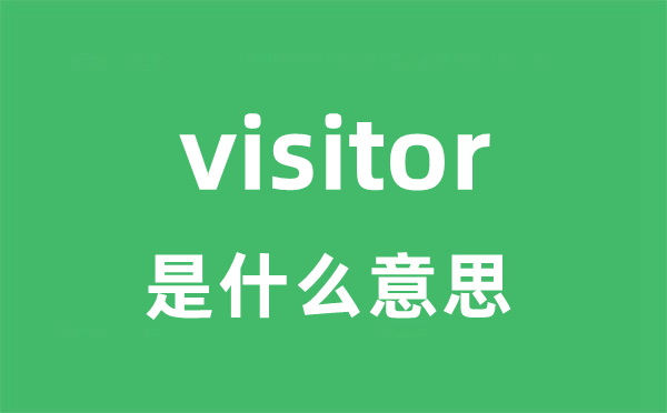 visitor是甚么意义