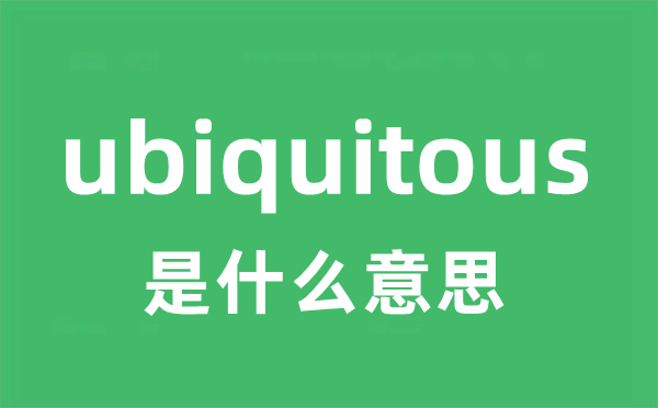 ubiquitous是甚么意义
