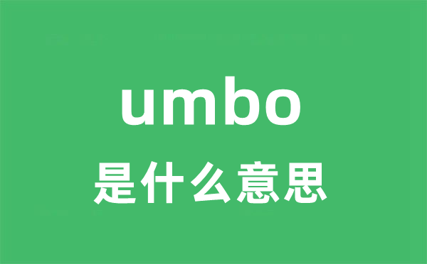 umbo是甚么意义