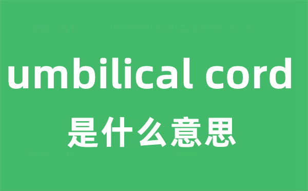 umbilical cord是甚么意义