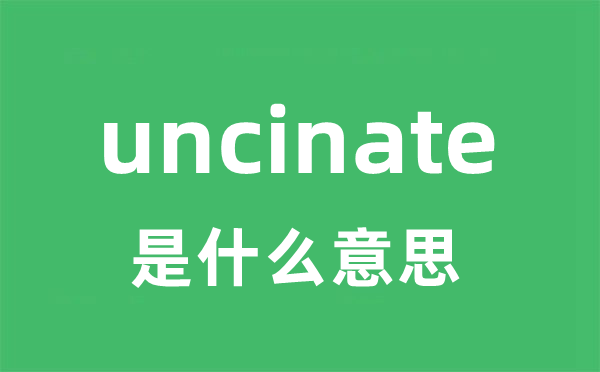 uncinate是甚么意义
