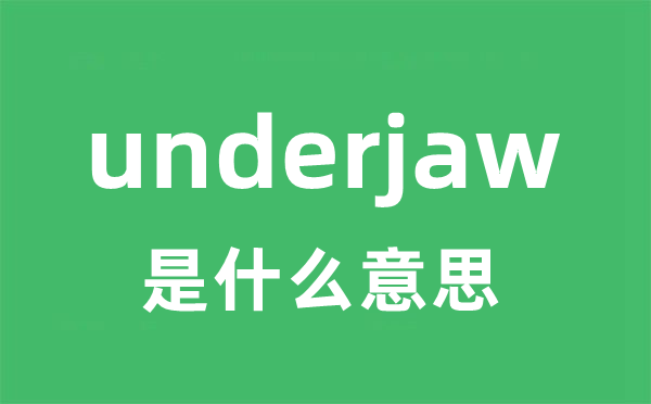 underjaw是甚么意义