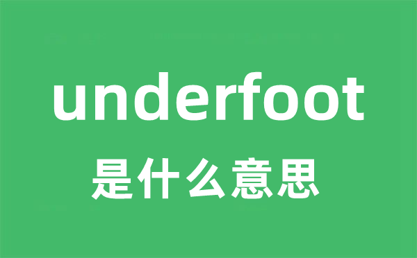 underfoot是甚么意义