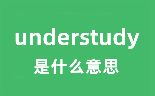understudy是甚么意义