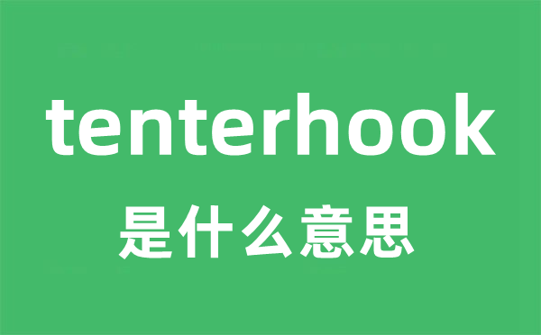 tenterhook是甚么意义