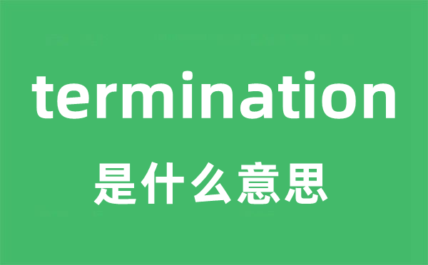 termination是甚么意义