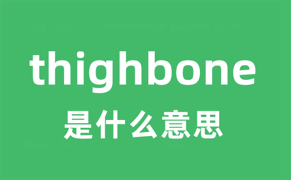 thighbone是甚么意义
