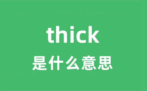 thick是甚么意义