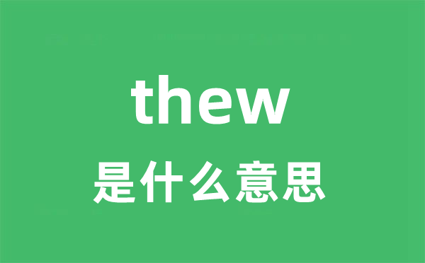 thew是甚么意义