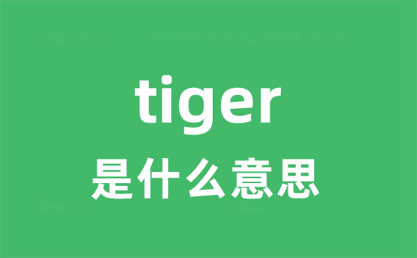 tiger是甚么意义