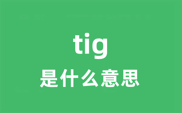tig是甚么意义