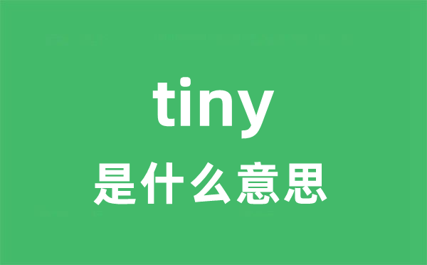 tiny是甚么意义
