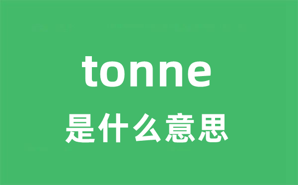 tonne是甚么意义