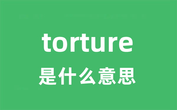 torture是甚么意义