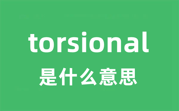 torsional是甚么意义