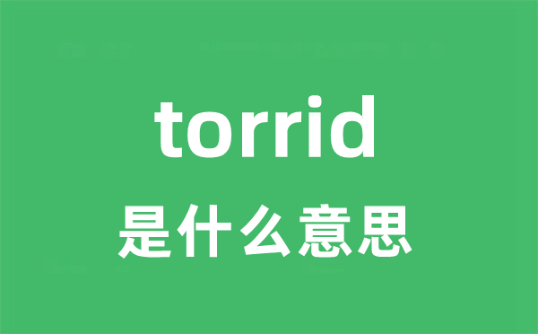 torrid是甚么意义