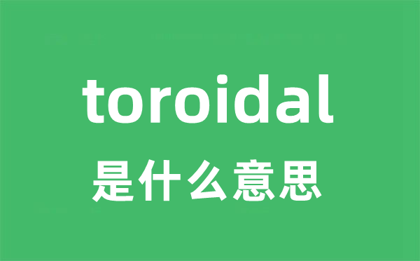 toroidal是甚么意义