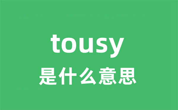 tousy是甚么意义