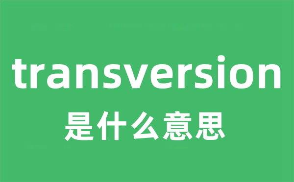 transversion是甚么意义