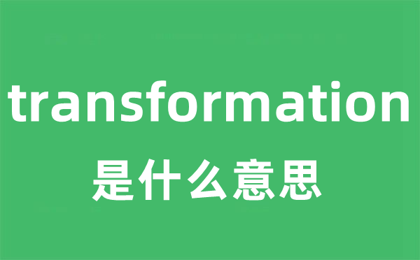 transformation是甚么意义