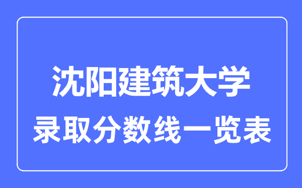 2023年高考几多分能上沈阳优游大学？附各省登科分数线