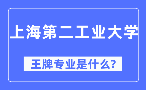 上海第二产业大学王牌专业是甚么,有哪些专业比拟好？