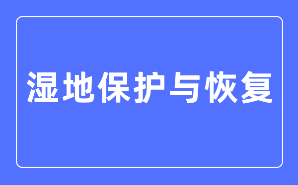湿地掩护与规复专业首要学甚么,湿地掩护与规复专业的失业标的目的和远景阐发