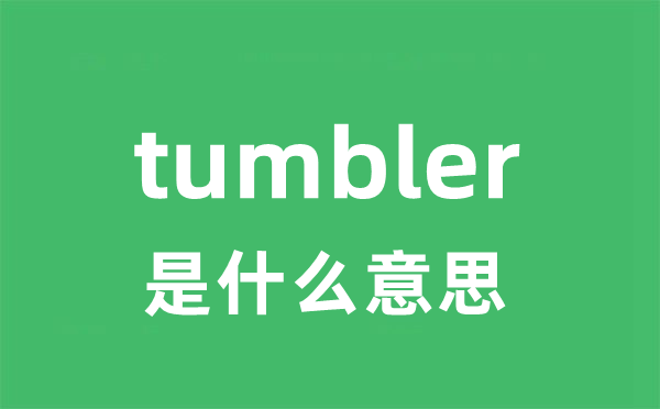 tumbler是甚么意义