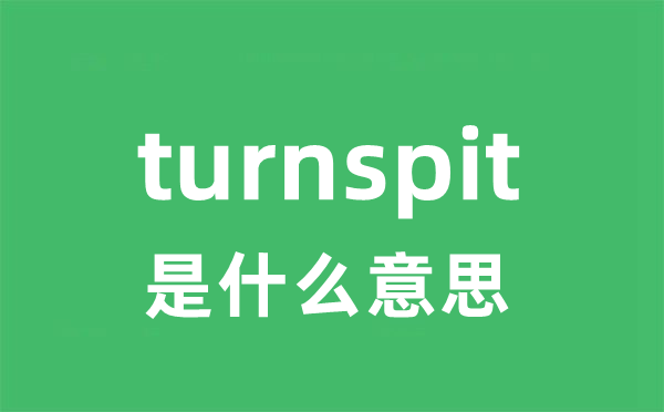 turnspit是甚么意义
