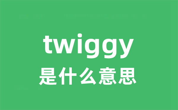 twiggy是甚么意义