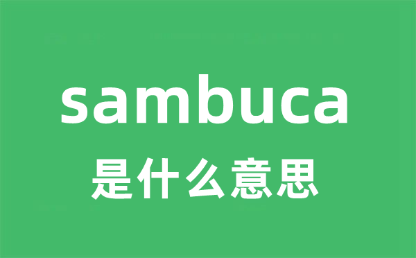 sambuca是甚么意义