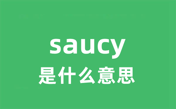 saucy是甚么意义