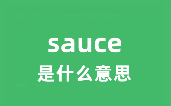 sauce是甚么意义