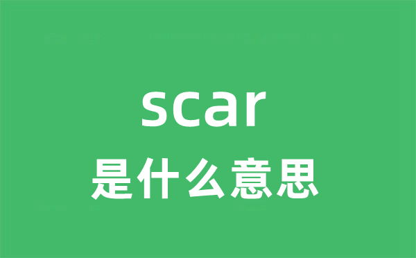 scar是甚么意义