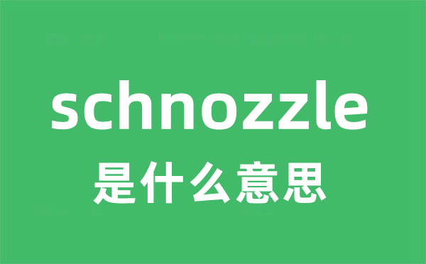 schnozzle是甚么意义