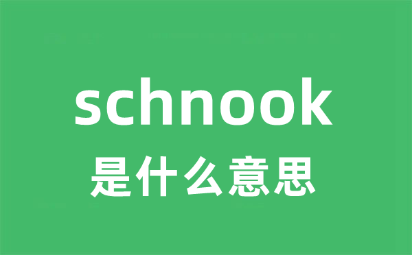 schnook是甚么意义