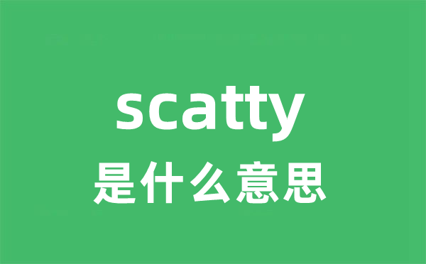 scatty是甚么意义