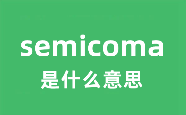 semicoma是甚么意义