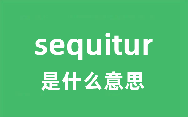 sequitur是甚么意义