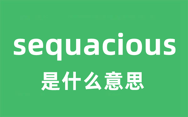 sequacious是甚么意义