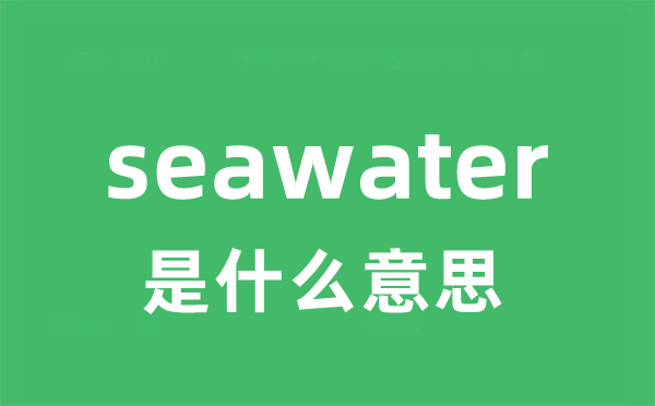seawater是甚么意义
