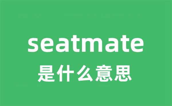seatmate是甚么意义