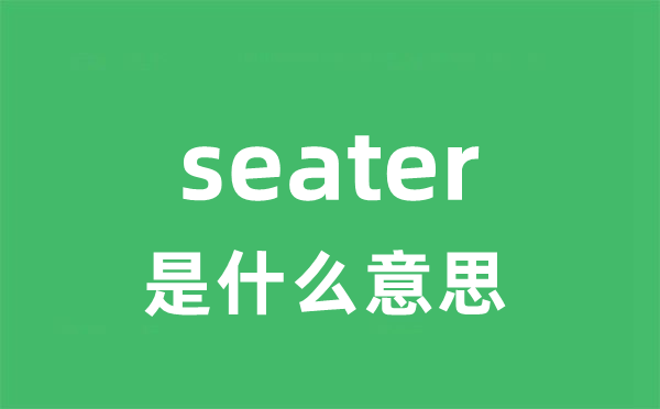 seater是甚么意义