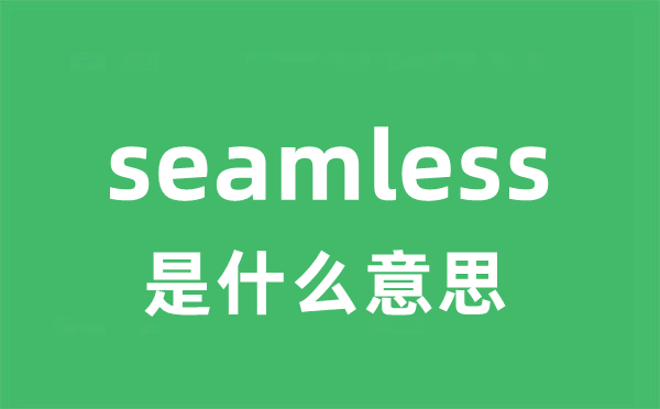 seamless是甚么意义