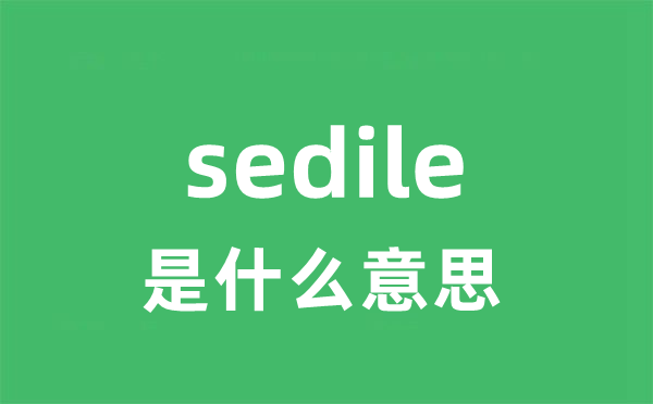 sedile是甚么意义