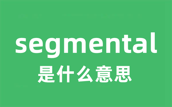 segmental是甚么意义