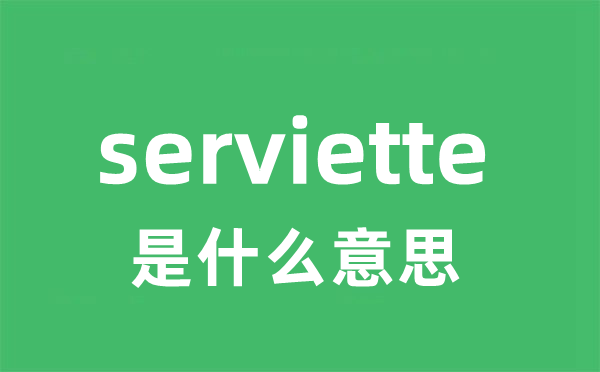serviette是甚么意义