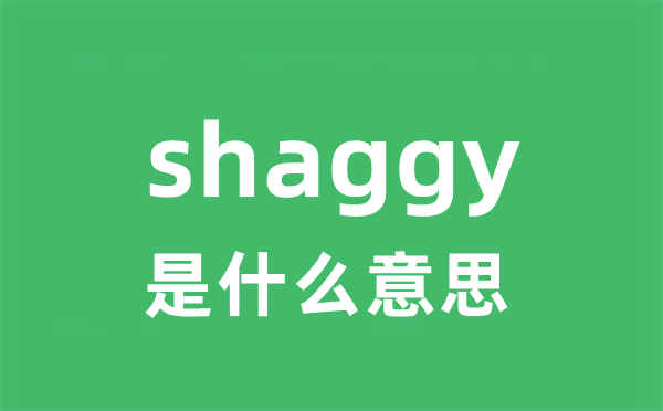 shaggy是甚么意义